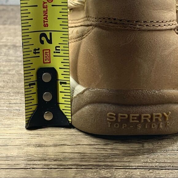 Sperry Top-Sider “Intrepid” Women's Leather~Dot Linen/Gold~Boat Shoes~Size 7.5 - Picture 6 of 11